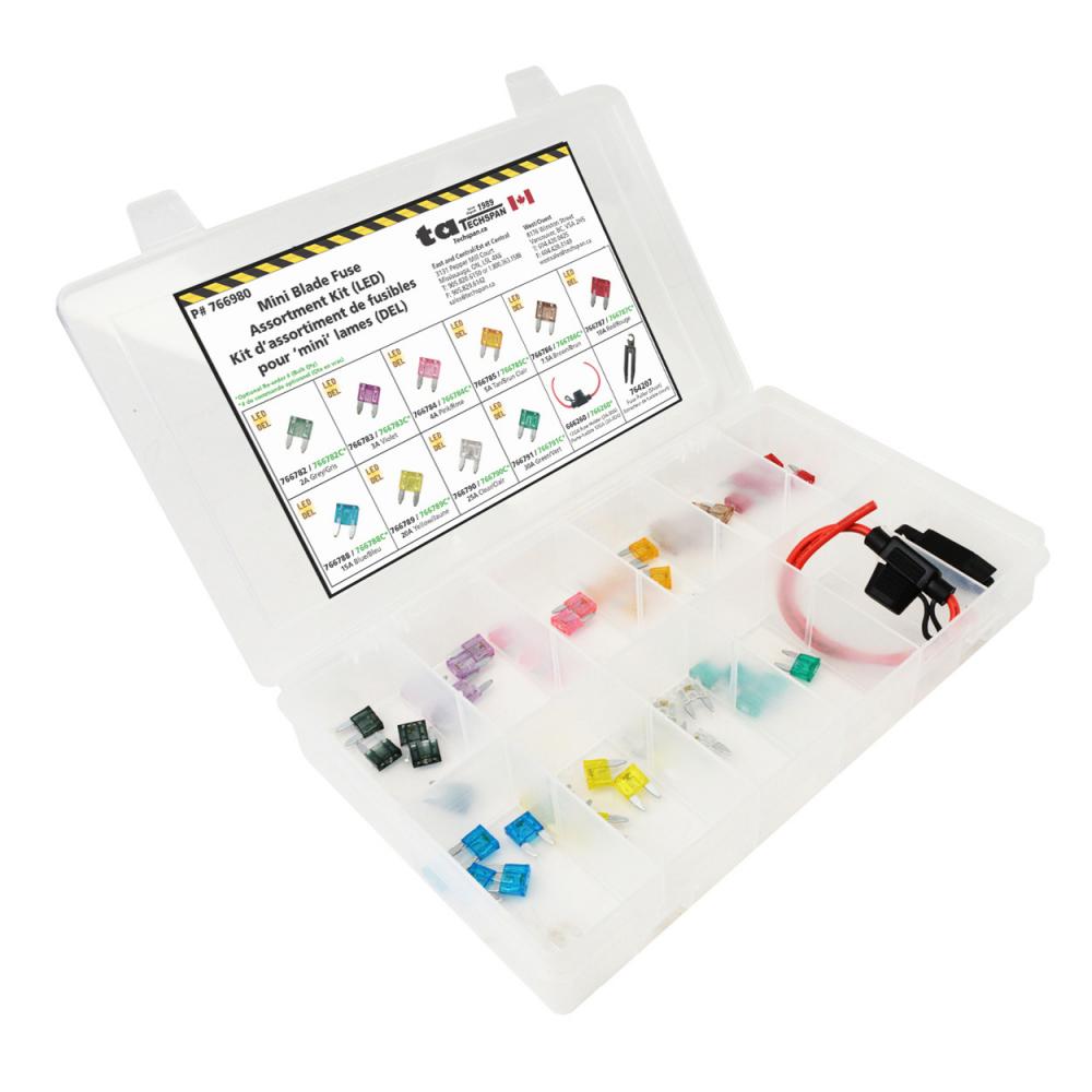 52PC LED Mini Blade Fuse Assortment Kit - (Mini Flip Kit Series)<span class=' ItemWarning' style='display:block;'>Item is usually in stock, but we&#39;ll be in touch if there&#39;s a problem<br /></span>