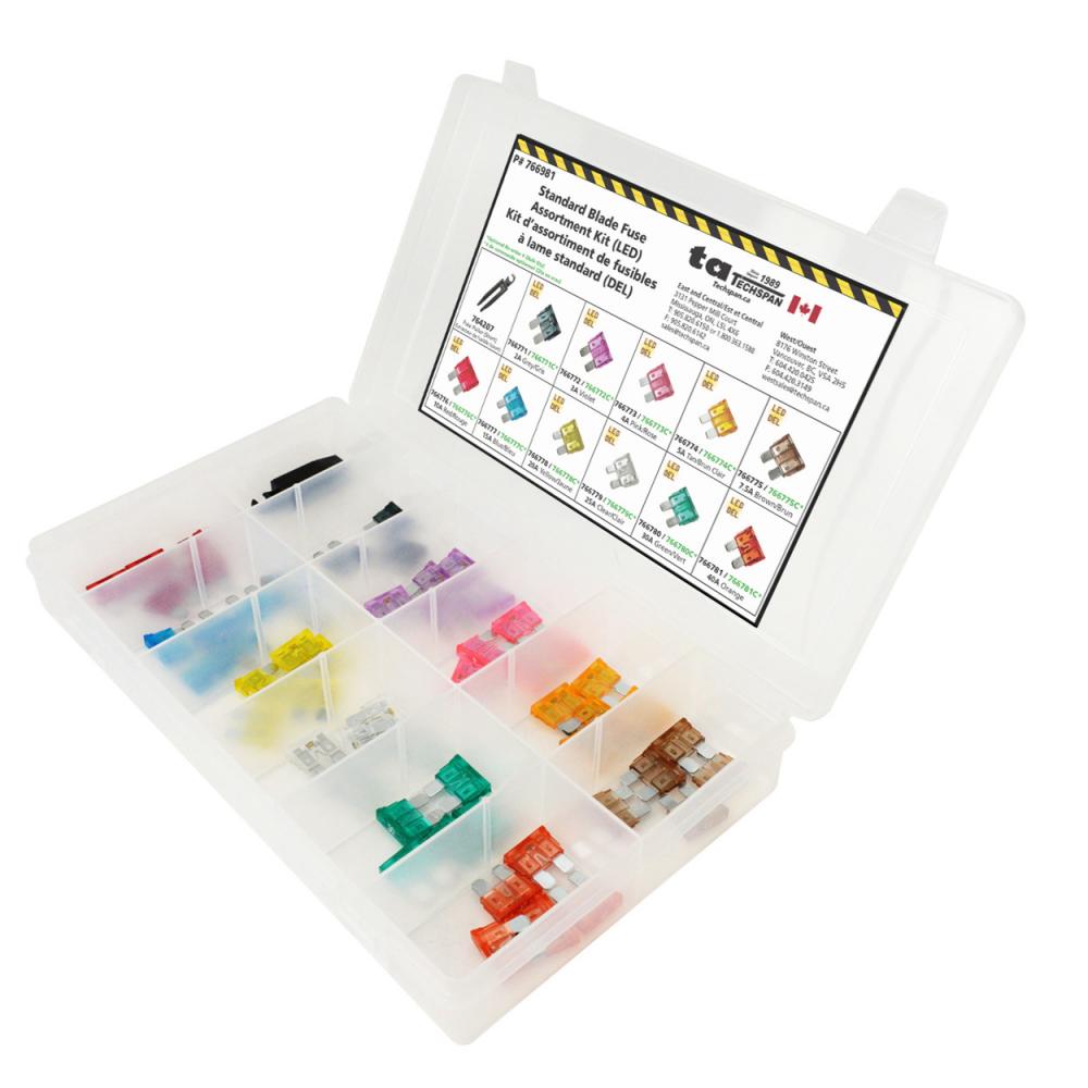 56PC LED Standard Blade Fuse Assortment Kit - (Mini Flip Kit Series)<span class=' ItemWarning' style='display:block;'>Item is usually in stock, but we&#39;ll be in touch if there&#39;s a problem<br /></span>