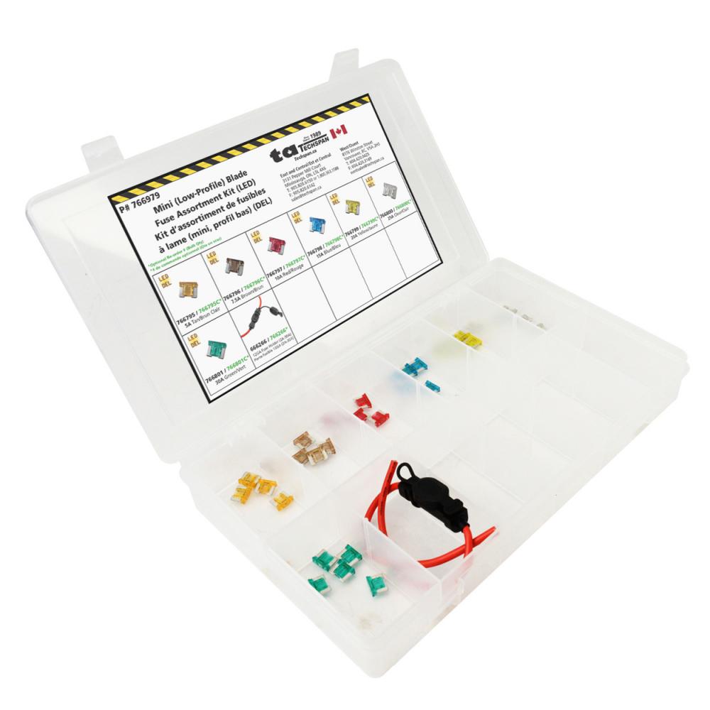 36PC LED Mini (Low-Profile) Blade Fuse Assortment Kit - (Mini Flip Kit Series)<span class=' ItemWarning' style='display:block;'>Item is usually in stock, but we&#39;ll be in touch if there&#39;s a problem<br /></span>