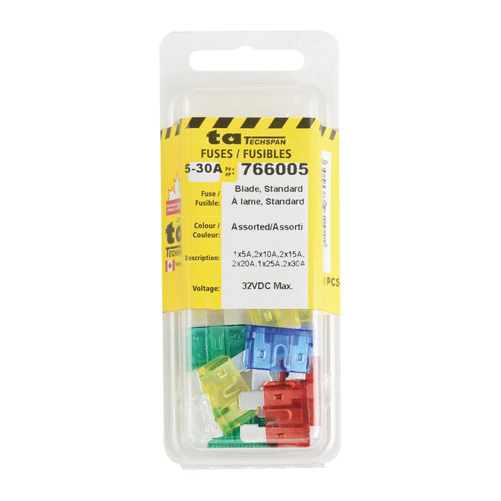 FUSE ASSORTMENT STANDARD BLADE 10PCS<span class=' ItemWarning' style='display:block;'>Item is usually in stock, but we&#39;ll be in touch if there&#39;s a problem<br /></span>