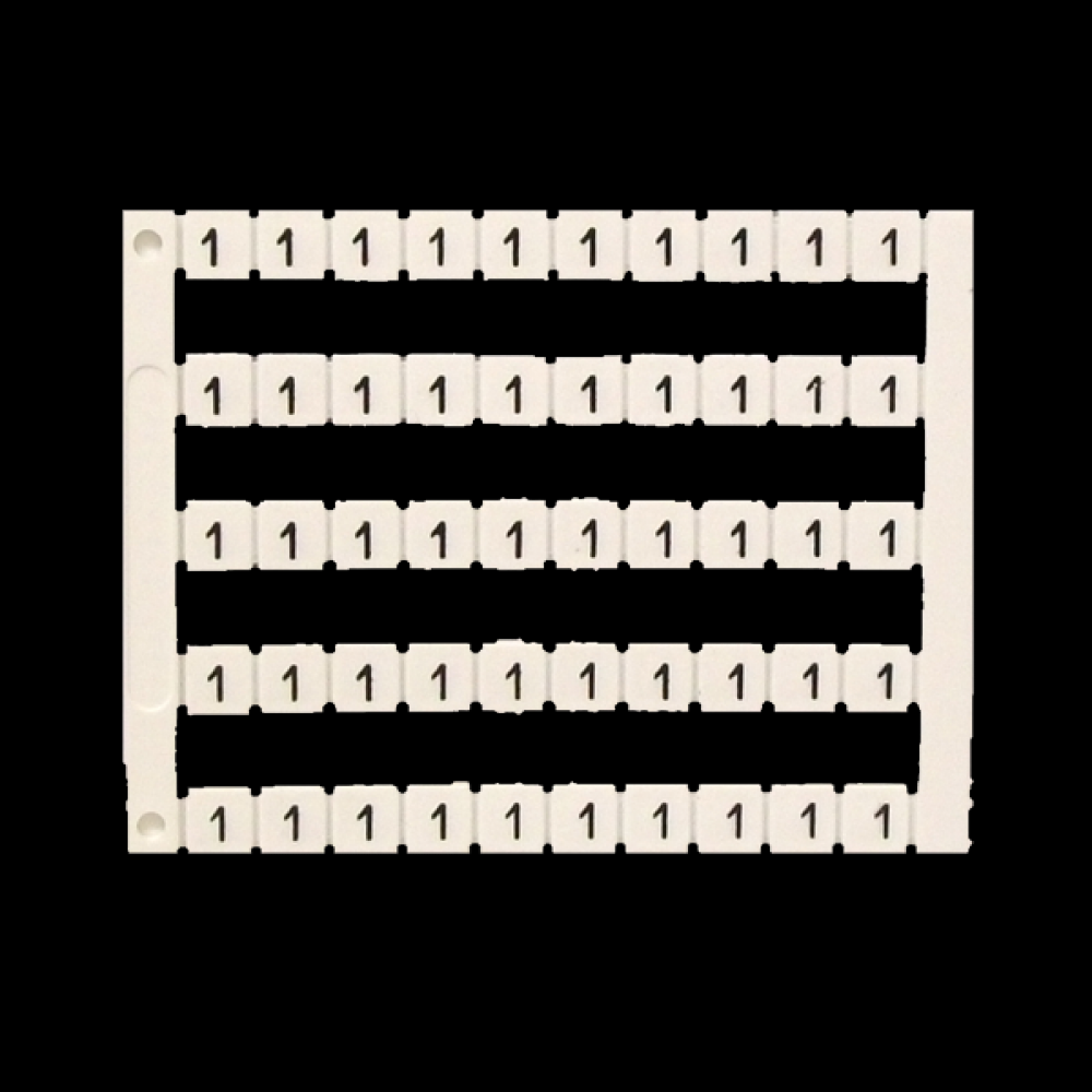 Marker 5 x 5 mm White, Printed 1, 500pcs<span class=' ItemWarning' style='display:block;'>Item is usually in stock, but we&#39;ll be in touch if there&#39;s a problem<br /></span>