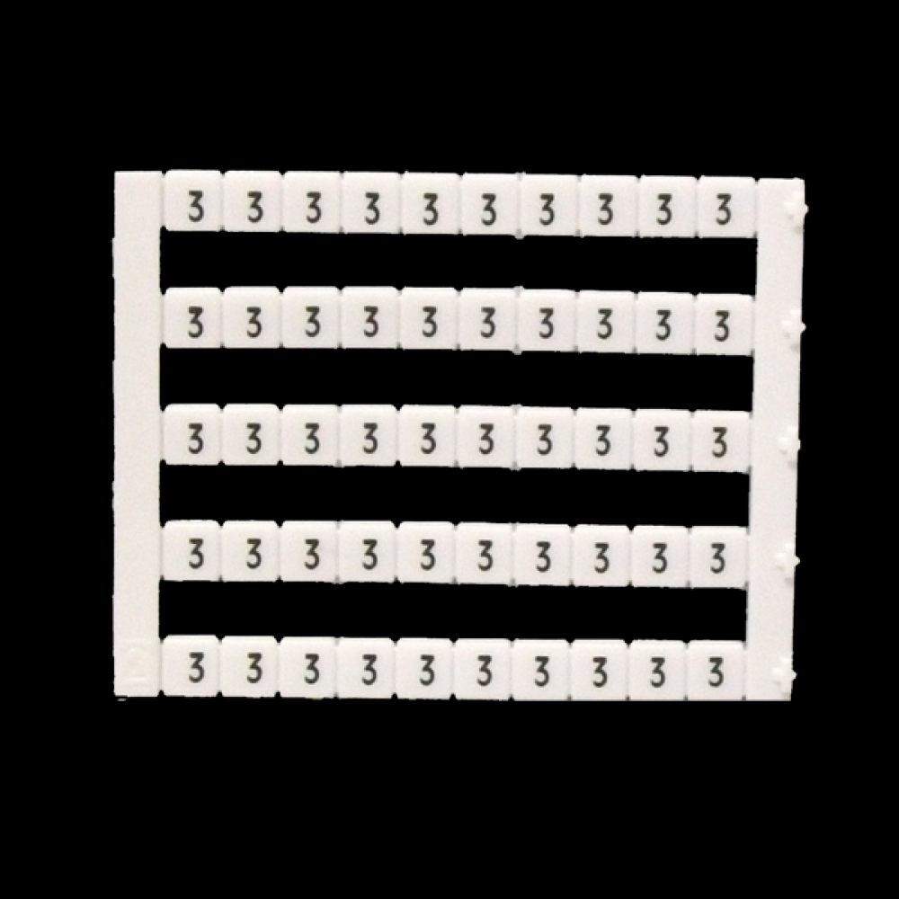 Marker 5 x 5 mm White, Printed 3, 500pcs<span class=' ItemWarning' style='display:block;'>Item is usually in stock, but we&#39;ll be in touch if there&#39;s a problem<br /></span>