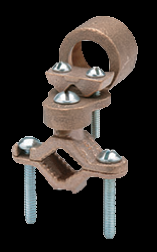 Bronze Ground Clamp 10sol-3/0str, Conduit Hub size 1, Water Pipe Size 1/2-1<span class=' ItemWarning' style='display:block;'>Item is usually in stock, but we&#39;ll be in touch if there&#39;s a problem<br /></span>