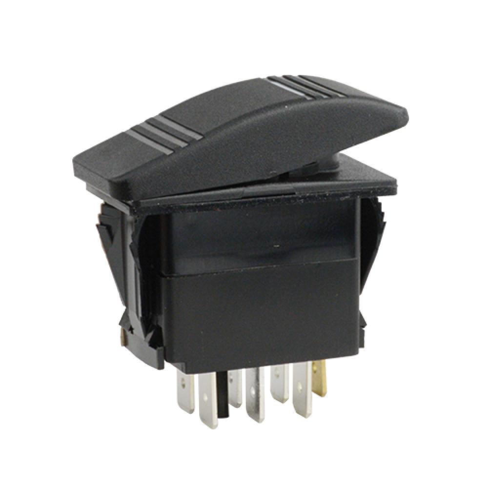 SWITCH ROCKER RECT ON/OFF/ON 7-BLD RED P-LIGHT SPST<span class=' ItemWarning' style='display:block;'>Item is usually in stock, but we&#39;ll be in touch if there&#39;s a problem<br /></span>
