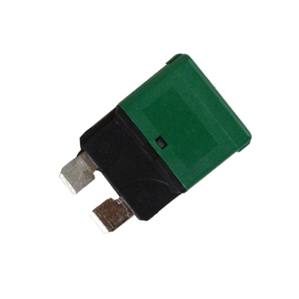 CIRCUIT BREAKER AUTO RESET STANDARD BLADE 30A GREEN<span class=' ItemWarning' style='display:block;'>Item is usually in stock, but we&#39;ll be in touch if there&#39;s a problem<br /></span>