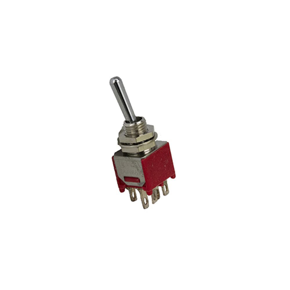 Switch Toggle On On DPDT Bat 3A<span class=' ItemWarning' style='display:block;'>Item is usually in stock, but we&#39;ll be in touch if there&#39;s a problem<br /></span>