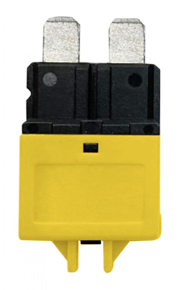 CIRCUIT BREAKER MANUAL RESET STANDARD BLADE 20A YELLOW<span class=' ItemWarning' style='display:block;'>Item is usually in stock, but we&#39;ll be in touch if there&#39;s a problem<br /></span>