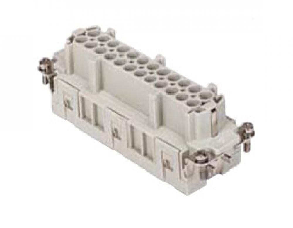 FEMALE INSERT - 24P+Ground  16A MAX - 600V  CAGE CLAMP<span class=' ItemWarning' style='display:block;'>Item is usually in stock, but we&#39;ll be in touch if there&#39;s a problem<br /></span>