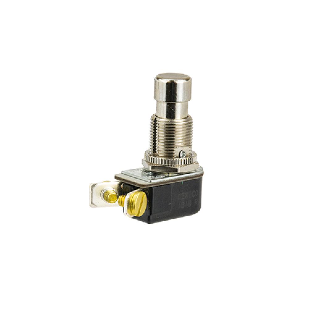 Switch Push Button On Off Spst Metal Plunger 6A<span class=' ItemWarning' style='display:block;'>Item is usually in stock, but we&#39;ll be in touch if there&#39;s a problem<br /></span>