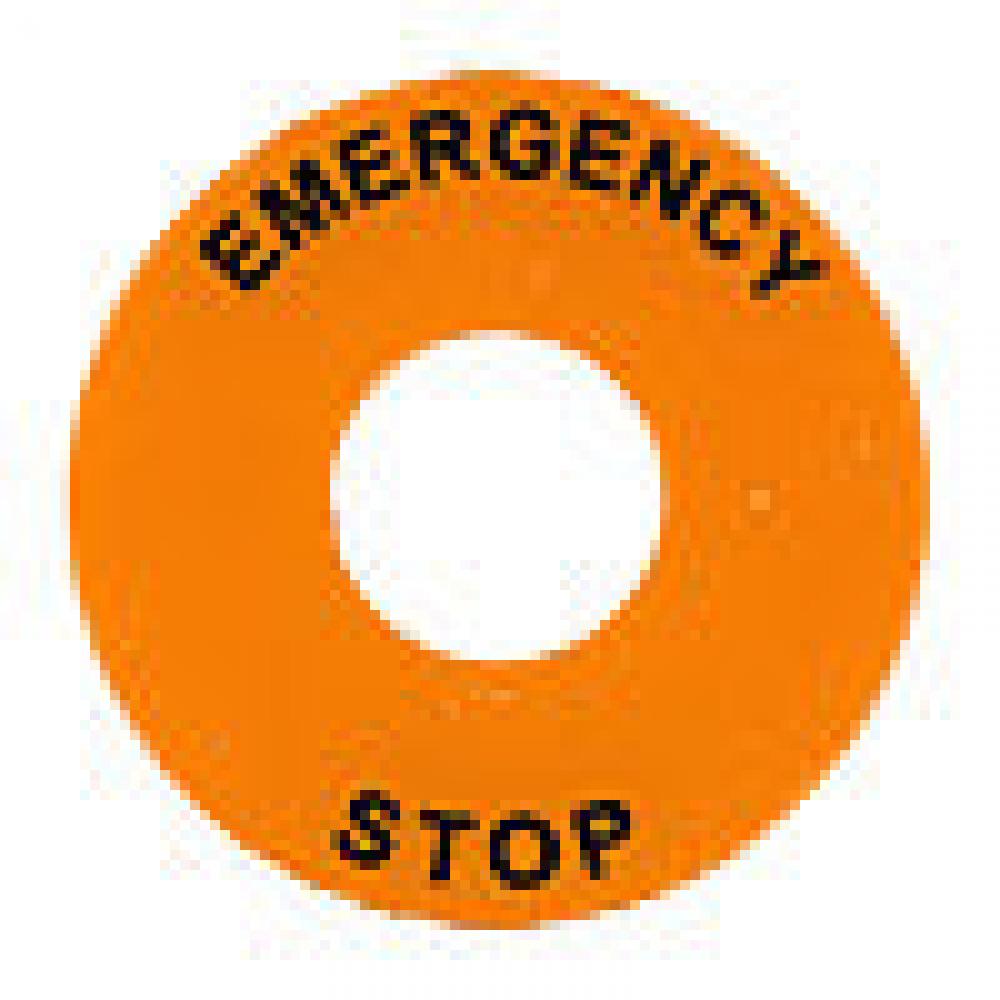 Rnd Legd Plte, 60mm Dia, Plstc, Emgc Stp<span class=' ItemWarning' style='display:block;'>Item is usually in stock, but we&#39;ll be in touch if there&#39;s a problem<br /></span>
