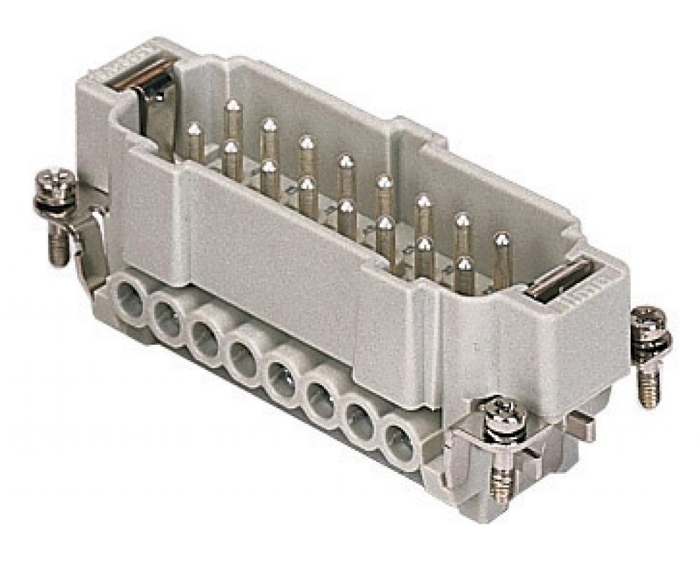MALE INSERT - 16P 17-32+Ground  16A MAX - 600V  SCREW TERMINAL W/ WIRE PROTECTION<span class=' ItemWarning' style='display:block;'>Item is usually in stock, but we&#39;ll be in touch if there&#39;s a problem<br /></span>