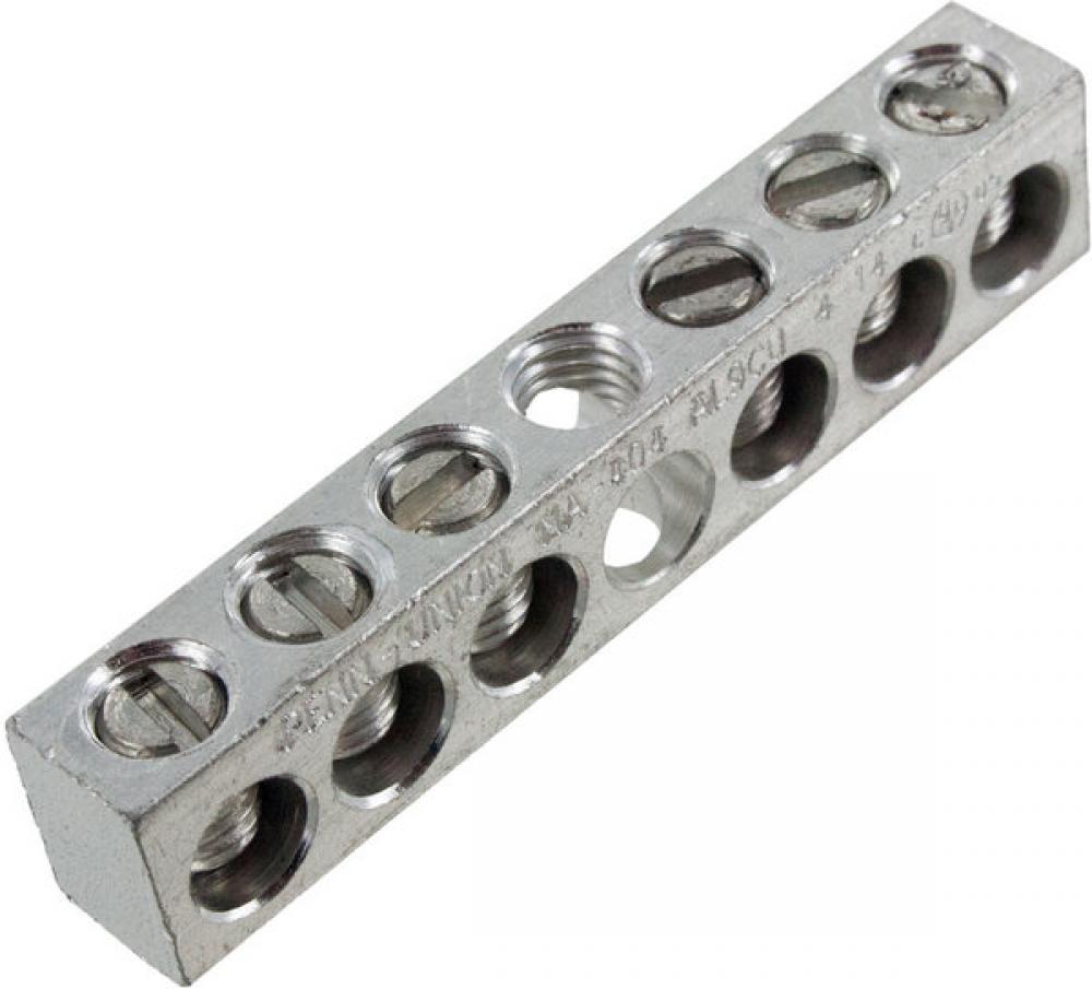 Aluminum Neutral bar, Tin Plated, 14-4 awg Copper and Aluminum, 6 circuits<span class=' ItemWarning' style='display:block;'>Item is usually in stock, but we&#39;ll be in touch if there&#39;s a problem<br /></span>