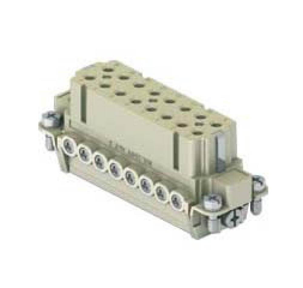 FEMALE INSERT - SCREW TERMINAL  16P+Ground  10A MAX - 600V<span class=' ItemWarning' style='display:block;'>Item is usually in stock, but we&#39;ll be in touch if there&#39;s a problem<br /></span>