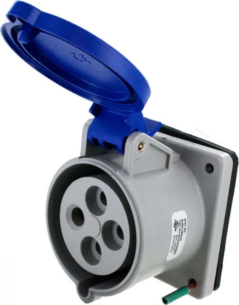 IP44 RECEPTACLE 30A  3phase delta 250VAC  3P 4W  SPLASHPROOF<span class=' ItemWarning' style='display:block;'>Item is usually in stock, but we&#39;ll be in touch if there&#39;s a problem<br /></span>
