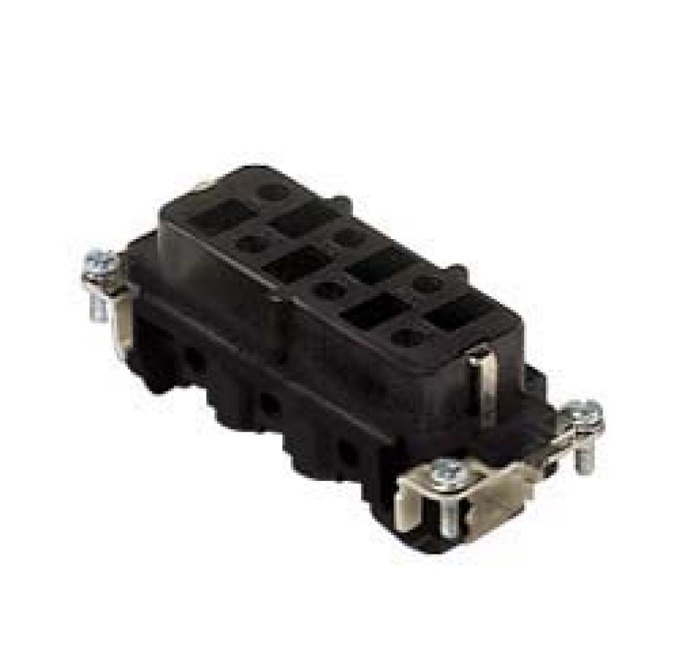 FEMALE INSERT - 6P+Ground  35A MAX - 600V  SCREW TERMINAL<span class=' ItemWarning' style='display:block;'>Item is usually in stock, but we&#39;ll be in touch if there&#39;s a problem<br /></span>