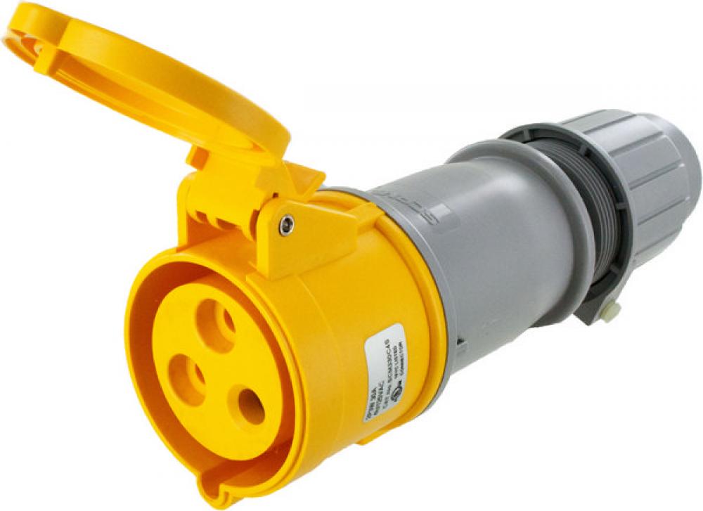 IP44 CONNECTOR 30A  125VAC  2P 3W  SPLASHPROOF<span class=' ItemWarning' style='display:block;'>Item is usually in stock, but we&#39;ll be in touch if there&#39;s a problem<br /></span>