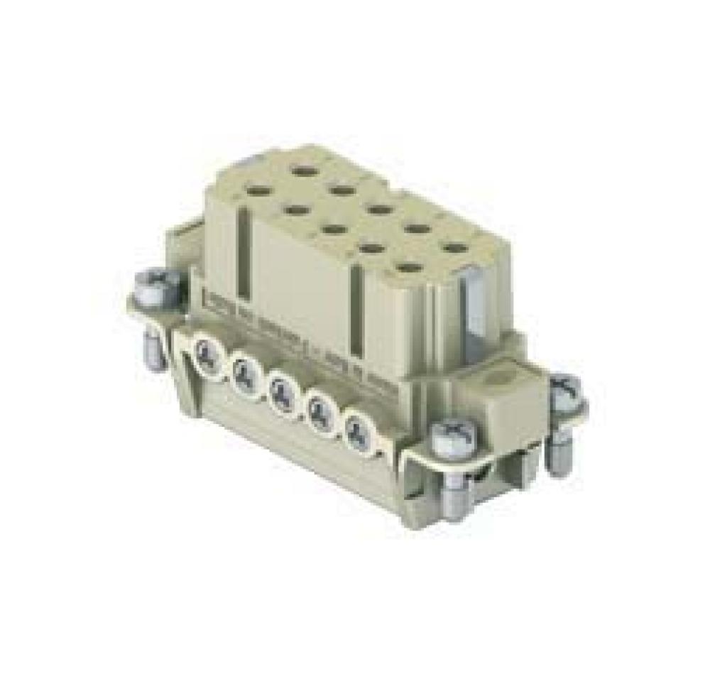 FEMALE INSERT - 10P+Ground  10A MAX - 600V<span class=' ItemWarning' style='display:block;'>Item is usually in stock, but we&#39;ll be in touch if there&#39;s a problem<br /></span>
