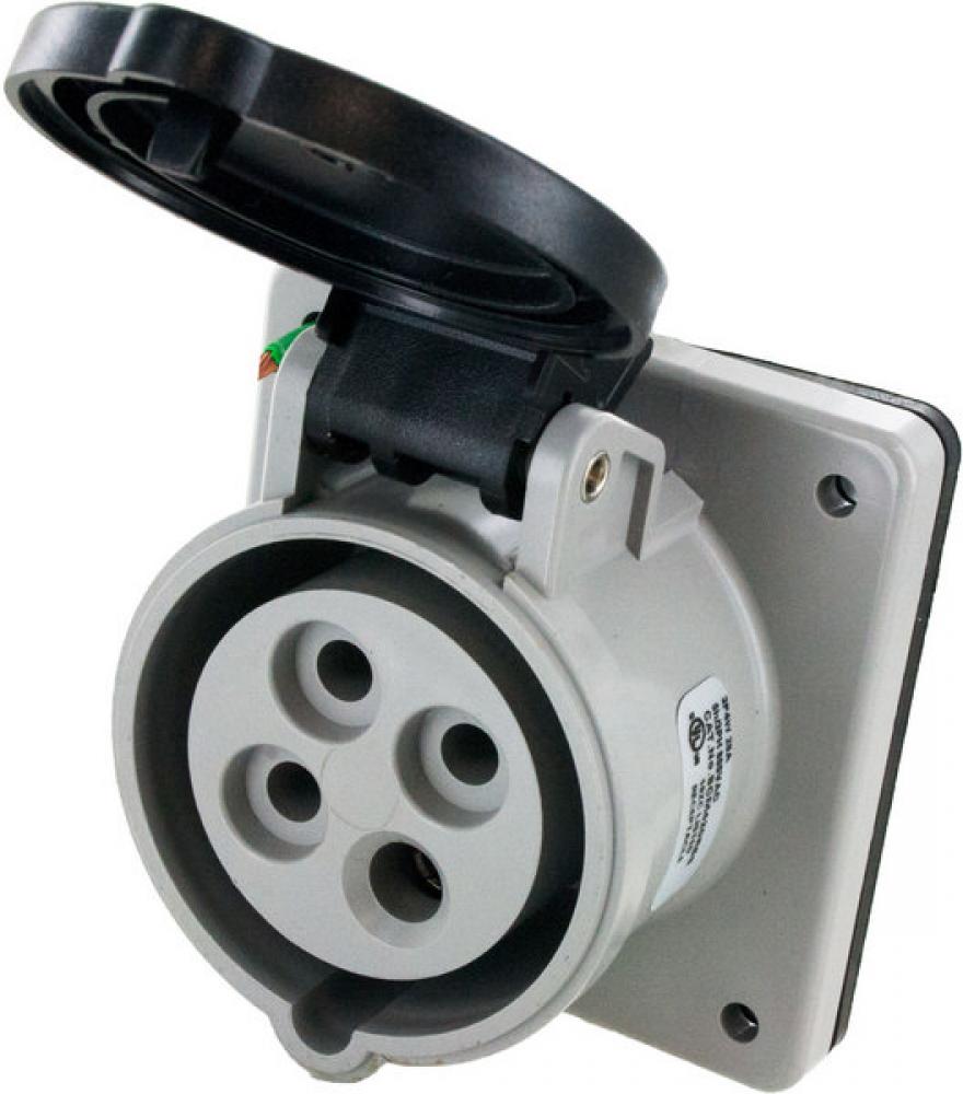 IP44 RECEPTACLE 20A  3phase 600VAC  3P 4W  SPLASHPROOF<span class=' ItemWarning' style='display:block;'>Item is usually in stock, but we&#39;ll be in touch if there&#39;s a problem<br /></span>