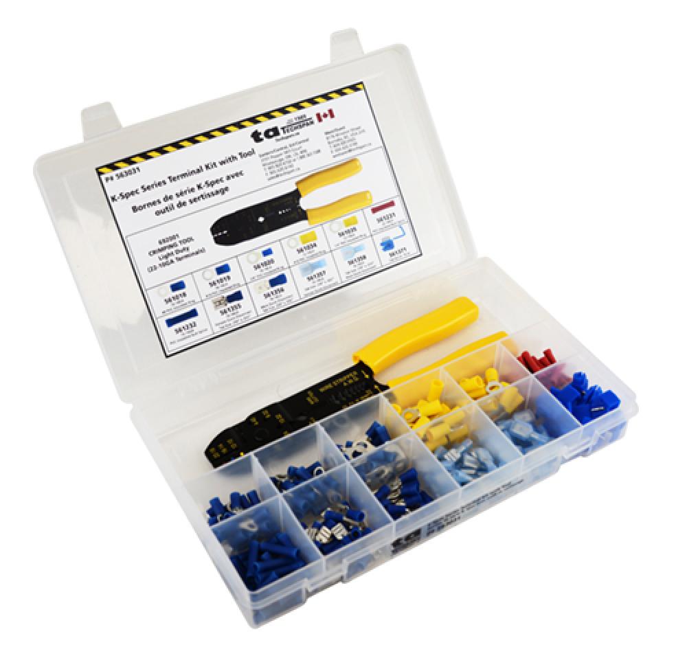 551PC Solderless Terminal (K-Spec Series) + Tool Assortment Kit - (Mini Flip Kit Series)<span class=' ItemWarning' style='display:block;'>Item is usually in stock, but we&#39;ll be in touch if there&#39;s a problem<br /></span>