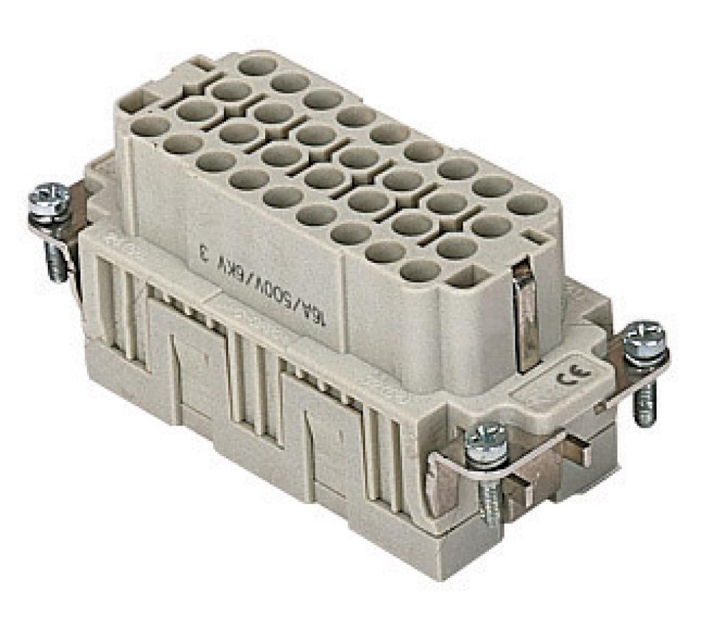 FEMALE INSERT - 32P 33-64+Ground  16A MAX - 600V  HIGH DENSITY CRIMP TERMINATION<span class=' ItemWarning' style='display:block;'>Item is usually in stock, but we&#39;ll be in touch if there&#39;s a problem<br /></span>