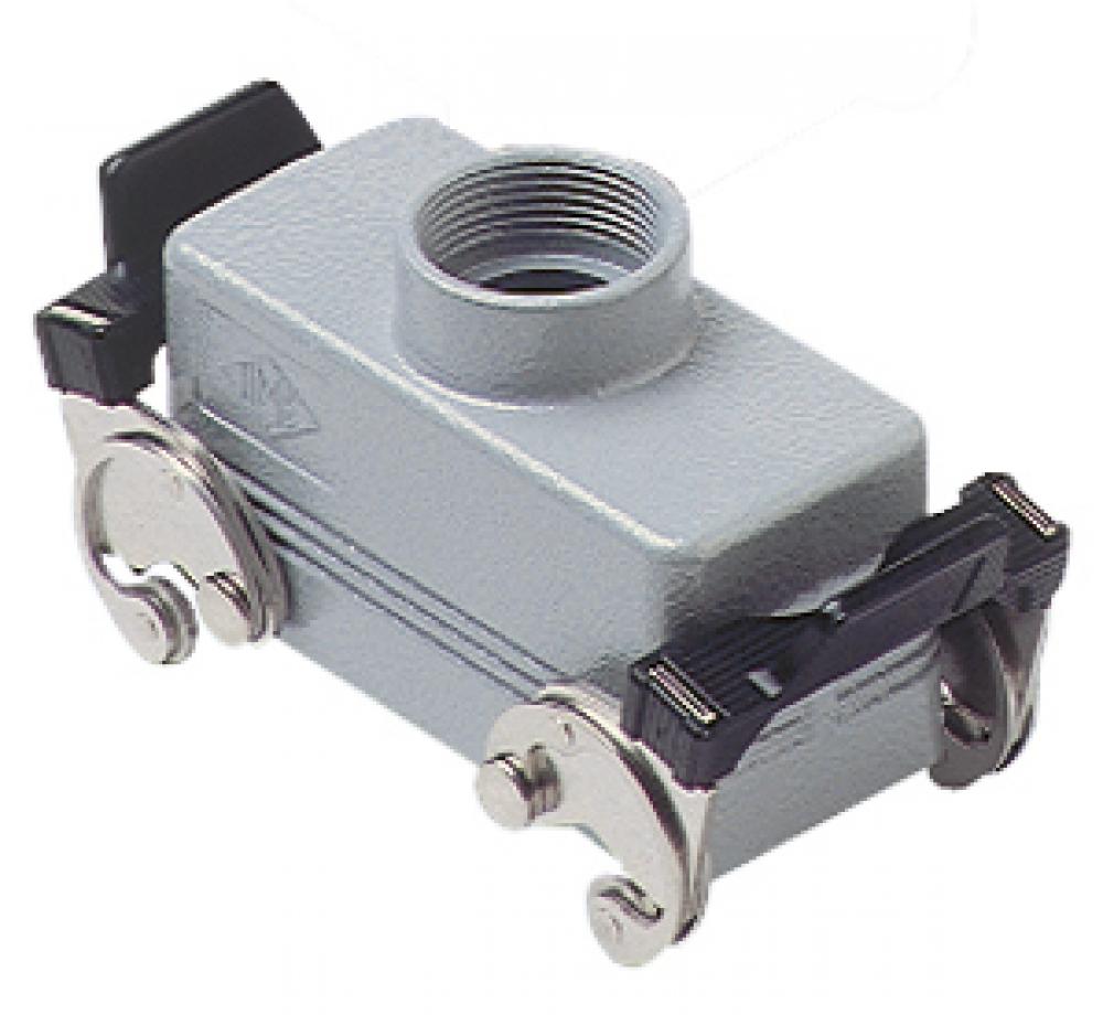 HOOD - 16P+Ground    DOUBLE LEVERS  TOP ENTRY  CABLE GLAND PG 21<span class=' ItemWarning' style='display:block;'>Item is usually in stock, but we&#39;ll be in touch if there&#39;s a problem<br /></span>