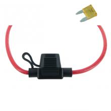 Techspan 666257 - FUSE HOLDER INLINE MINI BLADE 16GA BLACK