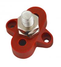 Techspan 767886 - BATT POWER DISTRIBUTION POST SINGLE RED 3/8