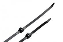 Techspan 762947 - CABLE TIE HD 19" 150LB DUAL CLAMP BLK 50PK