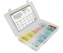 Techspan 763002 - 121PC Heat Shrink Terminal + Torch Assortment Kit - (Mini Flip Kit Series)