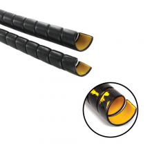 Techspan 769842 - SPIRAL WRAP HD 0.984" UV BLACK/YELLOW 100FT