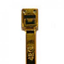 Techspan 762788 - CABLE TIE 8Inch 40LB CHRM PLTD GOLD 100PK