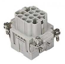 Techspan EQ10RC - FEMALE INSERT - 10P+Ground  16A MAX - 600V  HIGH DENSITY CRIMP TERMINATION