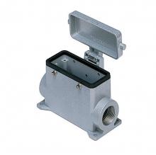 Techspan ES2P16DC5 - SURFACE MOUNTING BASE - 16P+Ground    FOUR PEGS & COVER  DOUBLE PORT  PG 21