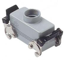 Techspan ETEL16D5 - HOOD - 16P+Ground    DOUBLE LEVERS  TOP ENTRY  CABLE GLAND PG 21