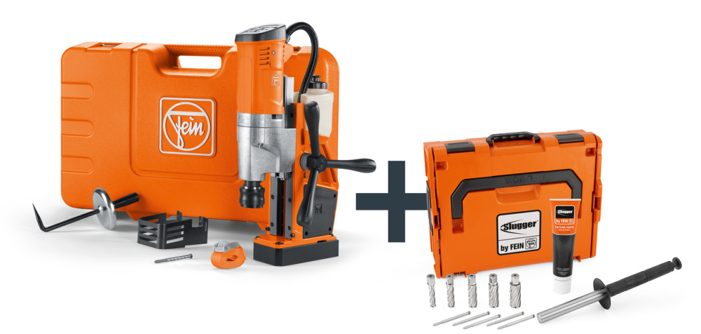 Universal magnetic base drill up to 1-3/8&#39;&#39; [35 mm] with accessory set<span class=' ItemWarning' style='display:block;'>Item is usually in stock, but we&#39;ll be in touch if there&#39;s a problem<br /></span>