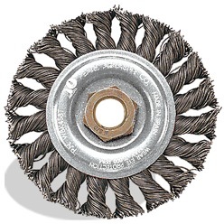 4 x .020 x 5/8-11 Knot Wheel, Regular Twist, Stainless Wire<span class=' ItemWarning' style='display:block;'>Item is usually in stock, but we&#39;ll be in touch if there&#39;s a problem<br /></span>