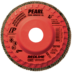 5 x 7/8 Redline™ CBT™ Maxidisc™ Trimmable Flap Discs, Type 29 Shape<span class=' ItemWarning' style='display:block;'>Item is usually in stock, but we&#39;ll be in touch if there&#39;s a problem<br /></span>