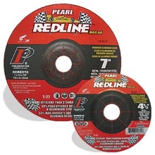 Pearl Abrasive Co. DCRED90 - 9X1/4X7/8 Redline™ Max-A.O.™ Depressed Center Wheels, A/WA24S