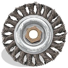 Pearl Abrasive Co. CLWBK458TS-BULK - 4 x .020 x 5/8-11 Knot Wheel, Regular Twist, Stainless Wire