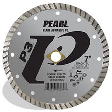 Pearl Abrasive Co. DIA010BL - 10 x .080 x Dia, 5/8 Pearl P3™ Gen. Purpose Flat Core Turbo Blade, 12mm Rim