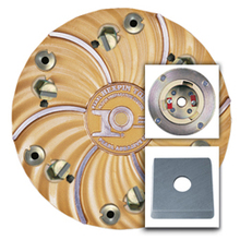 Pearl Abrasive Co. HEX17CBD3CLT - 17" PLATE WITH CLUTCH AND 12 HEX3CARB (WIP)
