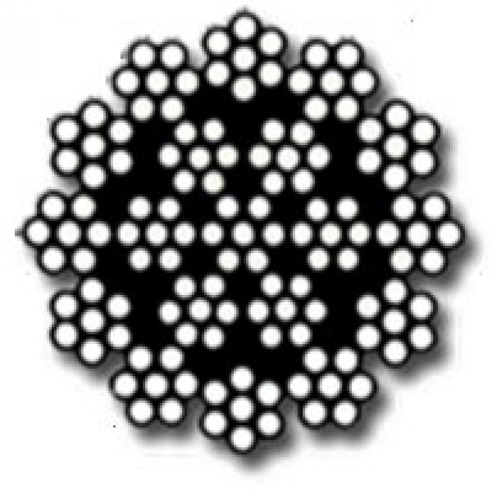 19X7 IWRC IPS RRL UNGALV    1/4 &#34;<span class=' ItemWarning' style='display:block;'>Item is usually in stock, but we&#39;ll be in touch if there&#39;s a problem<br /></span>