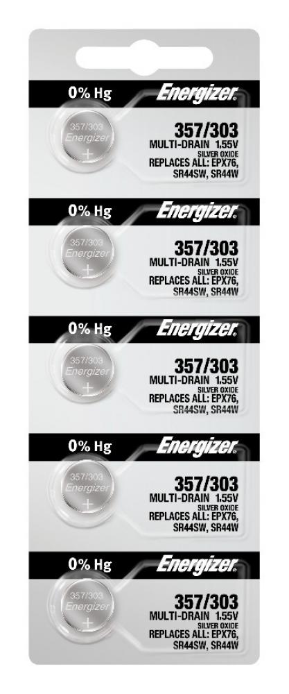 Energizer 357/303 Batteries (1 Pack), 1.5V Silver Oxide Button Cell Batteries<span class=' ItemWarning' style='display:block;'>Item is usually in stock, but we&#39;ll be in touch if there&#39;s a problem<br /></span>
