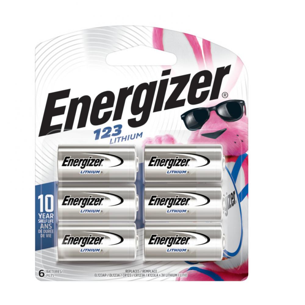 Energizer 123 Lithium Batteries (6 Pack), 3V Photo Batteries<span class=' ItemWarning' style='display:block;'>Item is usually in stock, but we&#39;ll be in touch if there&#39;s a problem<br /></span>
