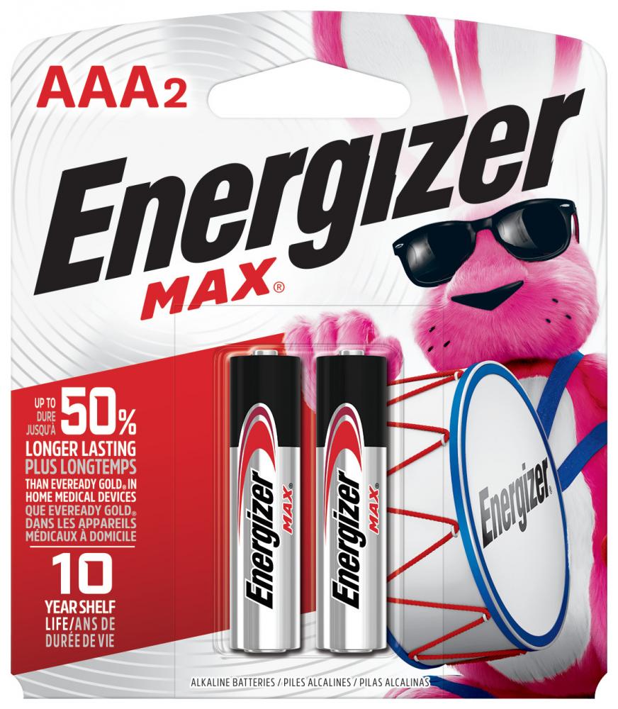 Energizer MAX AAA Batteries (2 Pack), Triple A Alkaline Batteries<span class=' ItemWarning' style='display:block;'>Item is usually in stock, but we&#39;ll be in touch if there&#39;s a problem<br /></span>