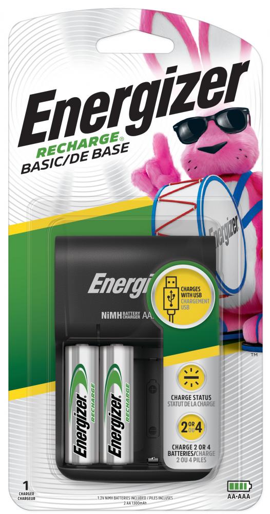Energizer Recharge Basic Battery Charger, Rechargeable AAA and Rechargeable AA Batteries Charger<span class=' ItemWarning' style='display:block;'>Item is usually in stock, but we&#39;ll be in touch if there&#39;s a problem<br /></span>
