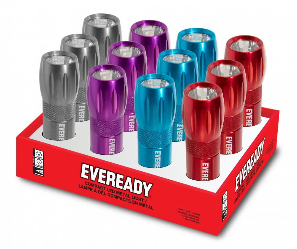 Eveready Handheld Compact Metal LED Flashlight, 80 Lumen<span class=' ItemWarning' style='display:block;'>Item is usually in stock, but we&#39;ll be in touch if there&#39;s a problem<br /></span>