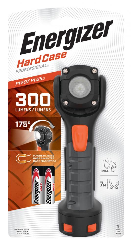Energizer HARDCASE PROFESSIONAL Pivot Plus Swivel Head Flashlight<span class=' ItemWarning' style='display:block;'>Item is usually in stock, but we&#39;ll be in touch if there&#39;s a problem<br /></span>