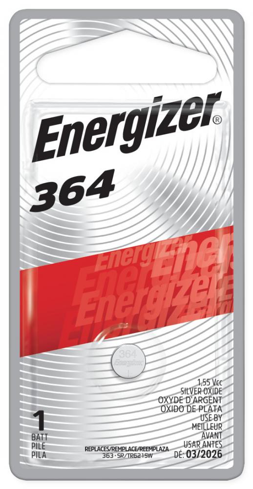 Energizer 364 Silver Oxide Button Battery, 1 Pack<span class=' ItemWarning' style='display:block;'>Item is usually in stock, but we&#39;ll be in touch if there&#39;s a problem<br /></span>