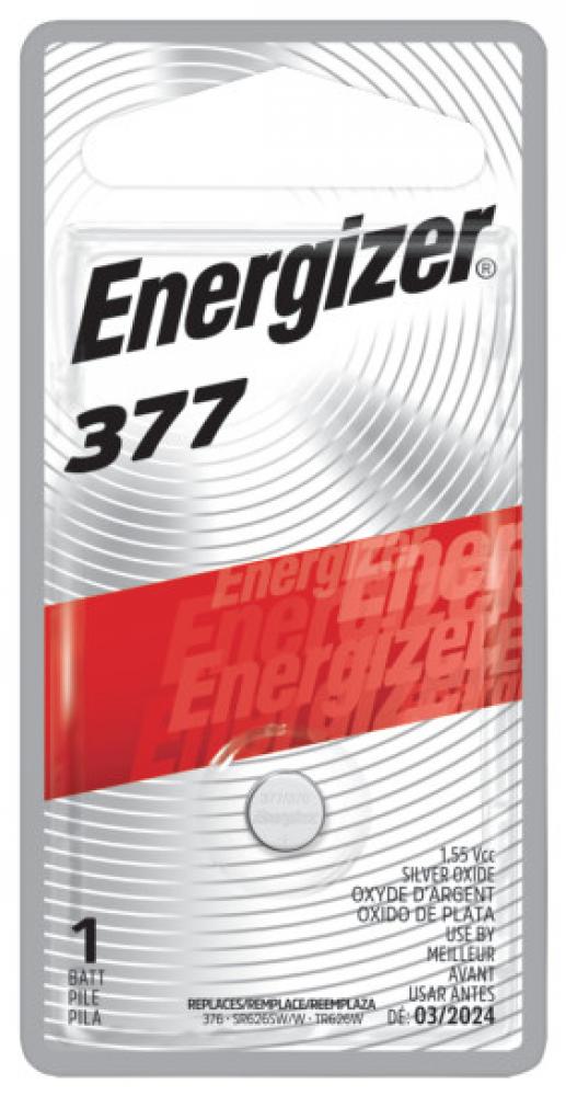 Energizer 377 Silver Oxide Button Battery, 1 Pack<span class=' ItemWarning' style='display:block;'>Item is usually in stock, but we&#39;ll be in touch if there&#39;s a problem<br /></span>